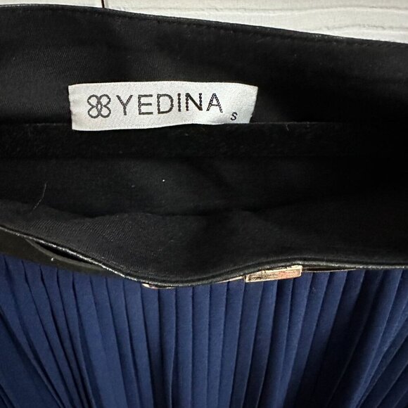 Royal Blue Pleated Elasticated Waist Midi Skirt - Picture 5 of 8